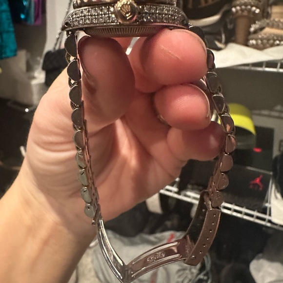 26mm women’s Rolex bust down watch - oyster pearl dial with diamonds bezel - Picture 13 of 16